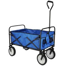 Faltbarer Wagen Blau 53,5x83x27 Cm Hi