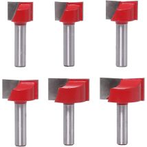 Soekavia - Cleaning Bottom Router Bits Woodworking Router Bits 8mm Shank 8mm Shank Flush Trim Hinge Mortise Model 6pcs/set