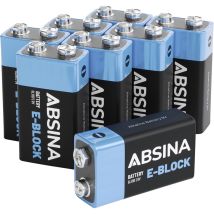 Absina 9 V Block-batterie Alkali-mangan 580 Mah 9 V 8 St.