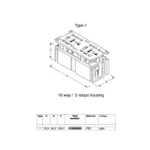 Lear - 518630009 Réceptacle Relais Et Fusibles - 18 Voies (2 Relais)