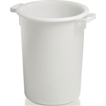 Plastica Can 40l Hd-pe Bianco D420xh445mm Con Schermo Maniglia Esterno