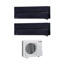 Mitsubishi Electric - Aire Acondicionado Split Dual Inverter Estilo Kirigamine Msz-ln Serie 9+9 Con Mxz-2f53vf Onyx Negro R-32 Wi-fi Integrado Color 
