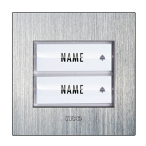 M-E Modern-Electronics Klingeltaster Edelstahl – Aluminium-Gehäuse – IP44 – LED-Beleuchtung – 3-stufig einstellbar – 114x114x22mm