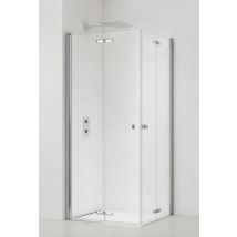 Sat Sk Porta Doccia Angolare Pieghevole 100x100cm Anticalcare Con Profili Cromati Lucidi (satsk100100) - Swiss Aqua Technologies