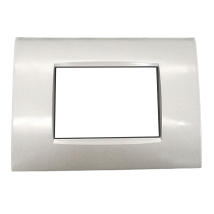 Placche Compatibili Bticino Livinglight Air Placca Quadra Per Supporti Ln4703c 4 Posti - Silver Tech T03