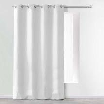 Douceur D' Interno Tenda A Occhielli Microfibra Unita Assoluto, Poliestere, Bianco, 280 X 140 Cm