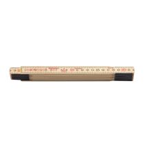 Lutz Blades – Wooden Folding Rule 2m – Durable Birch with Swedish Steel Joints – Black Metric Markings – Ideal for Carpentry and DIY
