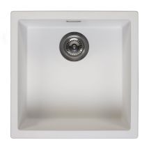 Reginox Amsterdam 40 Integrated Single Bowl Granite Kitchen Sink Pure White