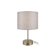 Tezeta - Lampada Da Tavolo Con Paralume Cilindrico Tessuto Sabbia Flora Asz1496