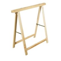 Kiefernbock 40x17mm – Unbehandelte Insignis-Kiefer – Breite 73,5 cm – Höhe 74 cm – Maximale Belastung 400 kg