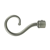 2 Pomoli Nichel A Ricciolo Terminale Per Tubo Tende Diametro 20 Mm