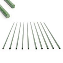 Sostegno Piante 10 Tutori Per Piante Giovani 120cm Ø11mm Verde, Metallo/plastica, Bastoni Di Supporto - Toboli