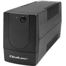 Qoltec SAI Monolith 650 VA 360 W – Regulación automática de voltaje – 1 toma de corriente – 40 dB – 7 Ah