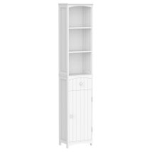 Meuble De Salle De Bain Easycomfort Blanc Mdf 34x24x170 Cm