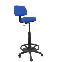 Ergonomischer Barhocker Llanos – Höhenverstellbar – Nylon-Fußstütze – 360° drehbar – Blau – 36 Monate Garantie