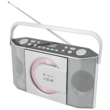 RCD1755SI CD-Radio – UKW Stereo Radio mit vertikalem CD-Spieler – 2 x 1 W RMS – Silber