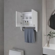 Goodyear Armoire De Toilette En Mélamine Avec Porte-serviettes