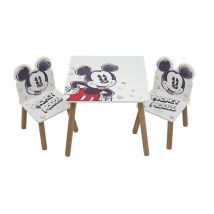 Regalos Miguel – Table enfant Mickey Disney avec 2 chaises – 44x50x50 cm – MDF – 3 ans et plus