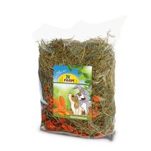 Bubimex Premium-Heu mit Karotten für Nager 1000g Hochwertiges Trockenfutter für Zwergkaninchen und Kleintiere