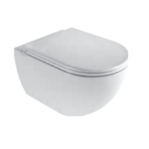 Azzurra - Cuvette Suspendu 36x52 Cm En Céramique Blanc Brillant Ceramica Comoda - Avec Abattant Wc Soft