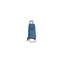 Passeggino A 2 Ruote 55 Litri Carlux Pois Blu Cielo - Borsa Laterale