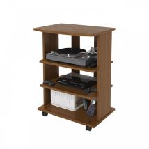 Argonauta - Carrito De Tv Antiguo De Nogal 2 Estantes Abiertos Cm 60x45xh 81