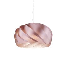 Rosa Metallaufhängung – Durchmesser 42 cm – Höhe 26 cm – 1x MAX 30W E27 – Transparentes Kabel 120 cm