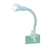 Lámpara de mesa con pinza flexo blanca – 502801001 – Plástico – 30 cm altura – IP20 – 1x E14 máx. 18W