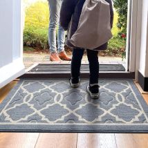 Phasat - Ahlsen Felpudo Antideslizante, Felpudo Para Puerta Interior Y Exterior Absorbente Y Duradero, Felpudo De Entrada Lavable A Máquina, Antipolvo
