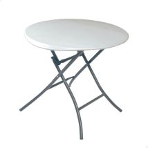 Mesa Auxiliar Lifetime Blanco 83,5 X 73,5 X 83,5 Cm Acero Plástico