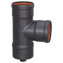 Tubo Pellet 80/90o MHH CT 096015 – Conexión de chimenea – Resistencia y durabilidad – Ideal para sistemas de calefacción