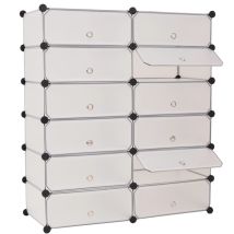 Scarpiera Mobile Contenitore Per Scarpe Mobile Ingresso/corridoio/soggiorno Con 12 Scomparti Bianco 020021404