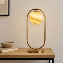 Lampe À Poser Saturne Métal 19x18x49cm