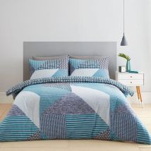 Bianca - Catherine Lansfield Larsson Geo Single Duvet Set Teal