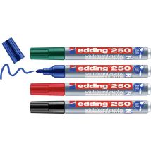 Edding 4-250-4-2 Set De Marqueurs Pour Tableau Blanc Bleu, Vert, Rouge, Noir 4 Pc(s)