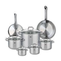 Ensemble De 2 Poêles De Cuisson 24 Et 28 Cm Et 5 Faitouts 12, 14, 16, 20 Et 26 Cm Elo Profi Citrin