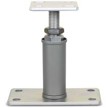 Bb Stanz Pfostenträger, Stützfuß H001, Höhenverstellbar Mit Platte, Edelstahllook