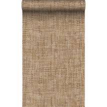 Papier Peint Lin Marron Beige - Origin Wallcoverings