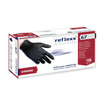 R67 Nitrilhandschuhe Ohne Puder, 100 % Latexfrei, 5,5 Gr, Kat.3, 100 Stück, Xxl - Reflexx