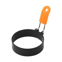 Set Van 2 Eiervormen Van Roestvrij Staal Met Metalen Ringen Met Anti-aanbaklaag Voor Het Braden, Braden Of Eiervormen, Ontbijt In Huis, Hoogwaardige 