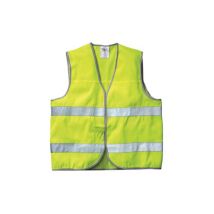 Chaleco de alta visibilidad amarillo homologado – Talla única – Poliester 100% – Dos bandas reflectantes – Normativa EN 471
