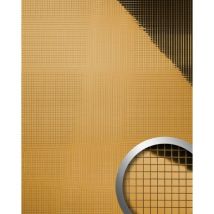 Wallface - 27373 M-style Wall Panel Interior Plate Room Decor Wallcovering Self-adhesive Metal Mosaic Gold 0.96 Sqm