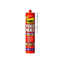Adesivo e Sigillante Universale UHU Poly Max High Tack Express Bianco 440g – Veloce, Elasticità Permanente