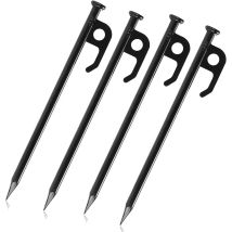 4 Pieces Pegs Steel Tent Pegs Camping Pegs Ground Fixing Peg Hook For Camping, Hiking, Emergency And Outdoor Survival - 20