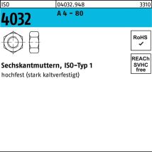 Sechskantmutter Iso 4032 M 24 X 3 Edelstahl A4 Blank 25 Stk
