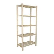 Scaffale in legno di pino grezzo H170 L70 P30 – Accessori per camini e stufe