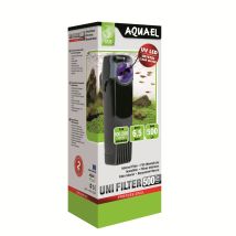 Aquael Innenfilter UNIFILTER UV 500 – 500 L/h – 6,5W – für Aquarien von 100-200L – Wasserfilter mit UV-Sterilisation