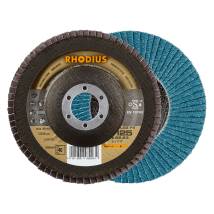 Rhodius Abrasives - Rhodius Lgz F2, 10 Stück, 180 Mm, Korn 60, Fächerschleifscheibe
