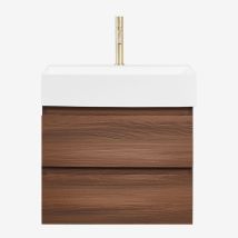 Set Di Mobili Da Bagno In Legno E Impiallacciatura Di Frassino Con Lavabo Integrato Ona Sklum
