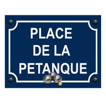 Plaque Métal Place De La Pétanque 20 × 15 Cm